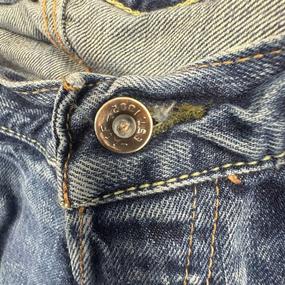 Abercrombie & Fitch Baxter Low Rise Slim Boot Jeans Mens 34x32 Blue Button Fly - Picture 14 of 16